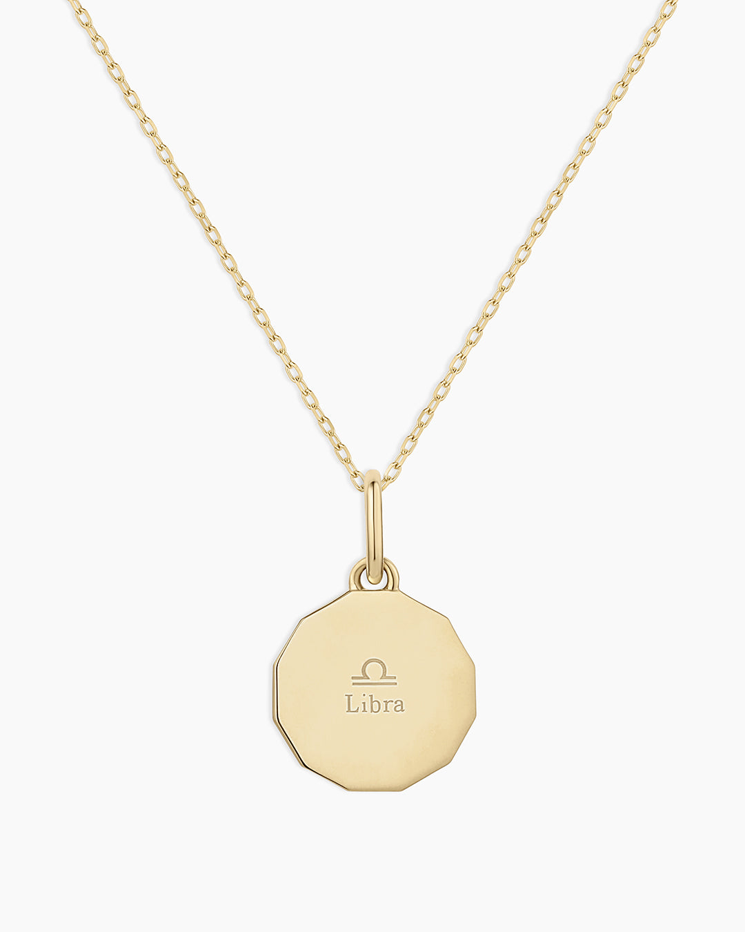 Diamond Zodiac Coin Charm Necklace