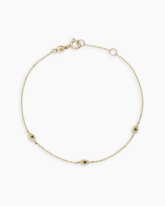 Pulsera de ojo malvado de ónix negro