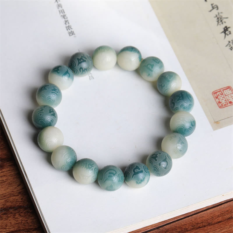 Pulsera con piedras de Buda, semillas de Bodhi, Om Mani Padme Hum grabadas, para alejar los malos espíritus