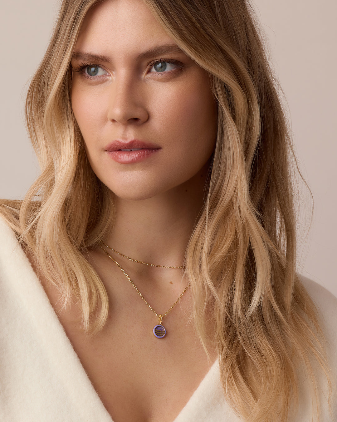 Collar con dije Parker de piedra preciosa Power Tranquility