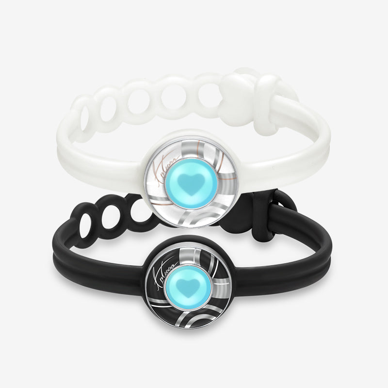 Candy Wave Touch Bracelets (Black+White) - Touch Bling