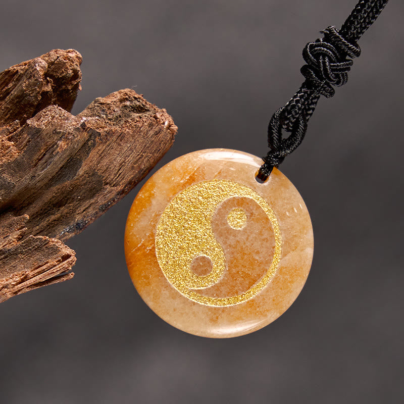 Collar con colgante espiritual Yin Yang, piedras de Buda, varios cristales, amatista, ojo de tigre, aventurina verde