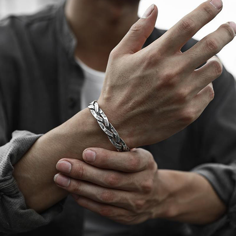 Buddha Steine Koi Fisch Twisted Design Glück Reichtum Manschette Armband Armreif