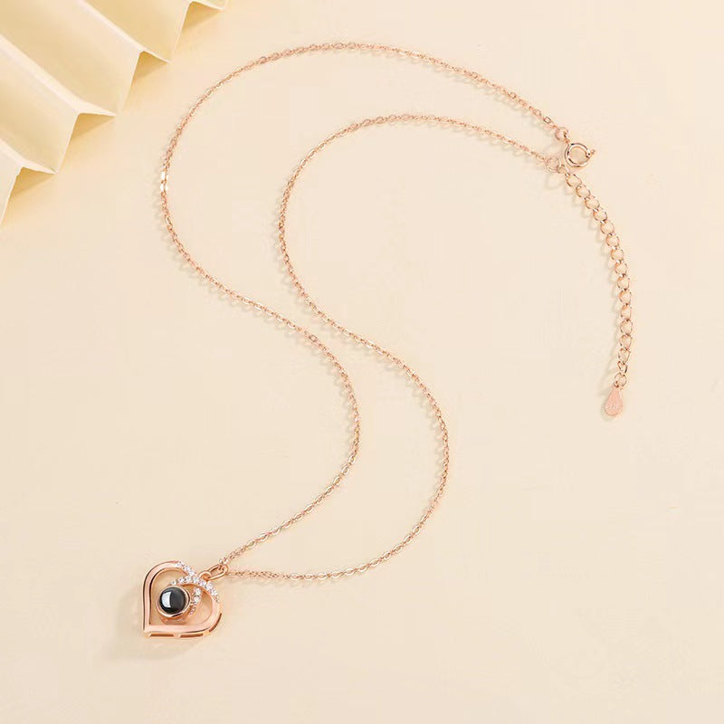Eternal Heart Photo Projection Necklace