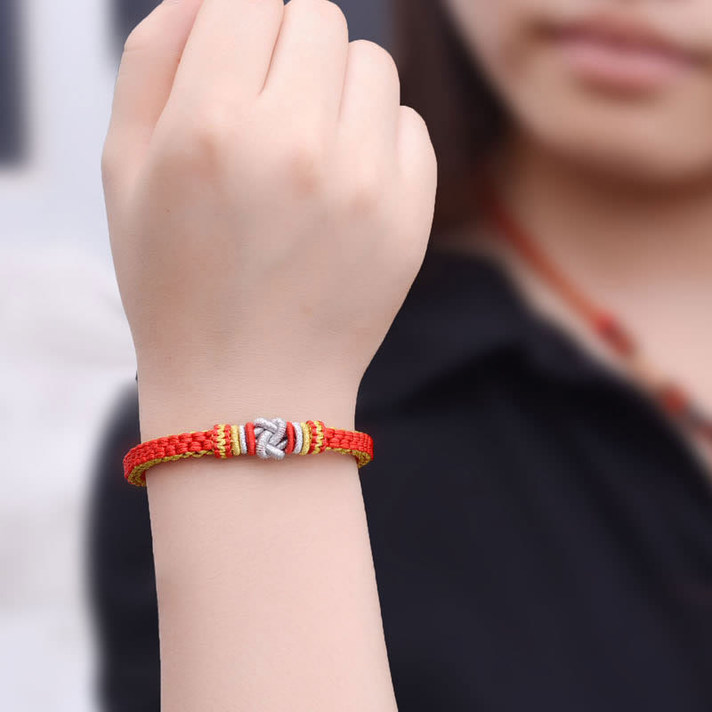 Buddha-Steine, buntes Seil, wahre Liebe, Knoten, Glück, handgefertigtes Armband