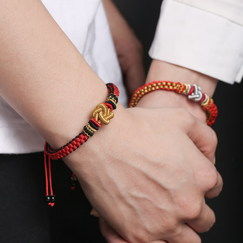 Buddha-Steine, buntes Seil, wahre Liebe, Knoten, Glück, handgefertigtes Armband