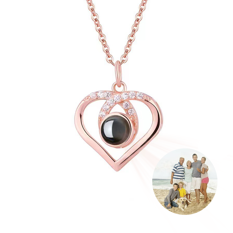Eternal Heart Photo Projection Necklace