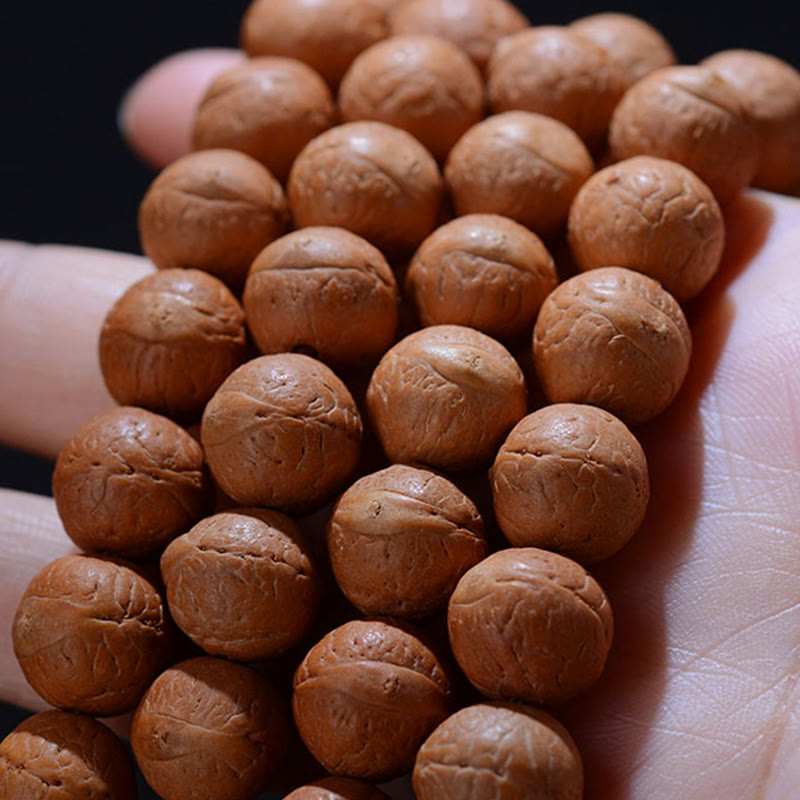 Pulsera con borlas de 108 cuentas de Mala Bodhi de Nepal, con semillas de Buda y riqueza