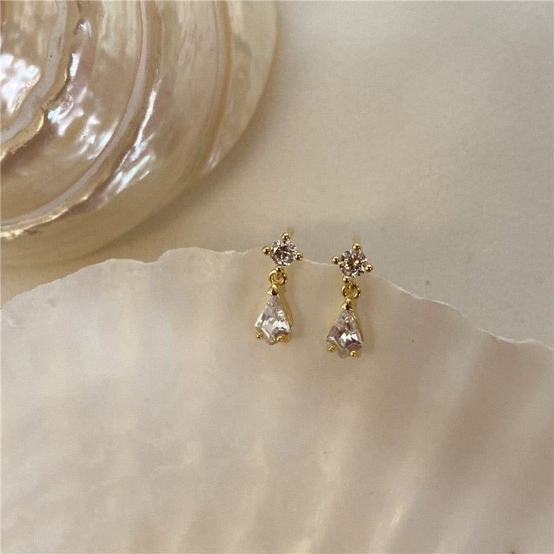 Pendientes de lágrima pavé S925
