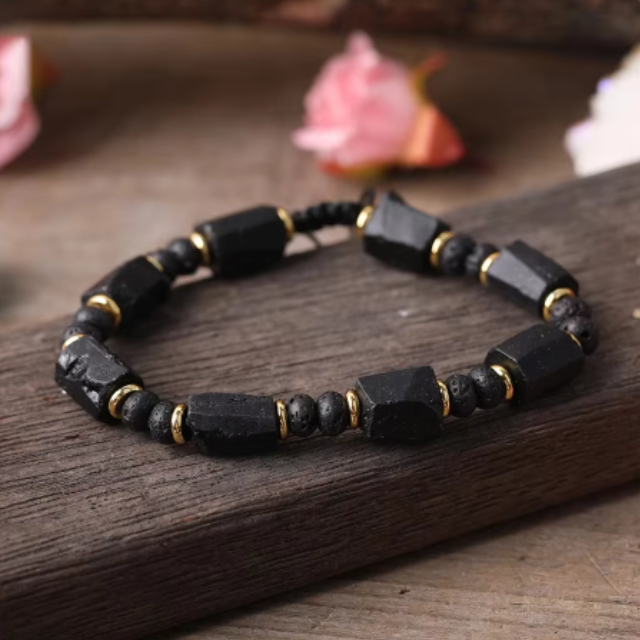 Lava Stone & Tourmaline Power Bracelet