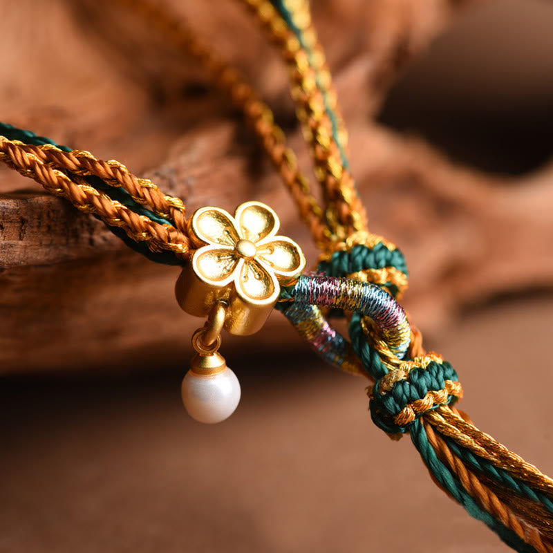 Pulsera curativa multicapa trenzada con cuentas de vidrio Liuli y cuerda tibetana hecha a mano con piedras de Buda