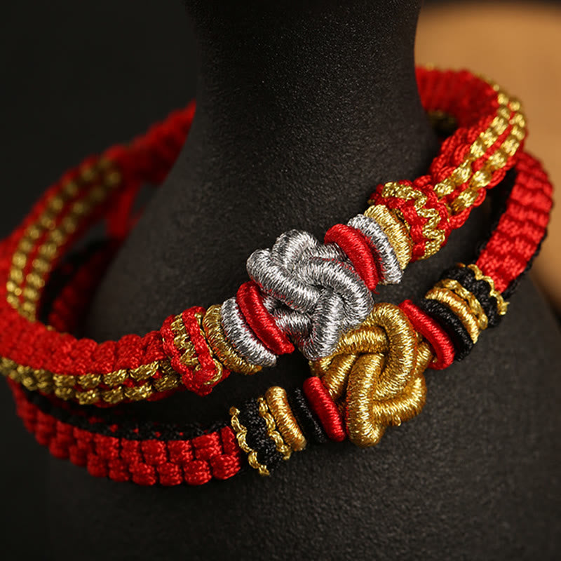Buddha-Steine, buntes Seil, wahre Liebe, Knoten, Glück, handgefertigtes Armband
