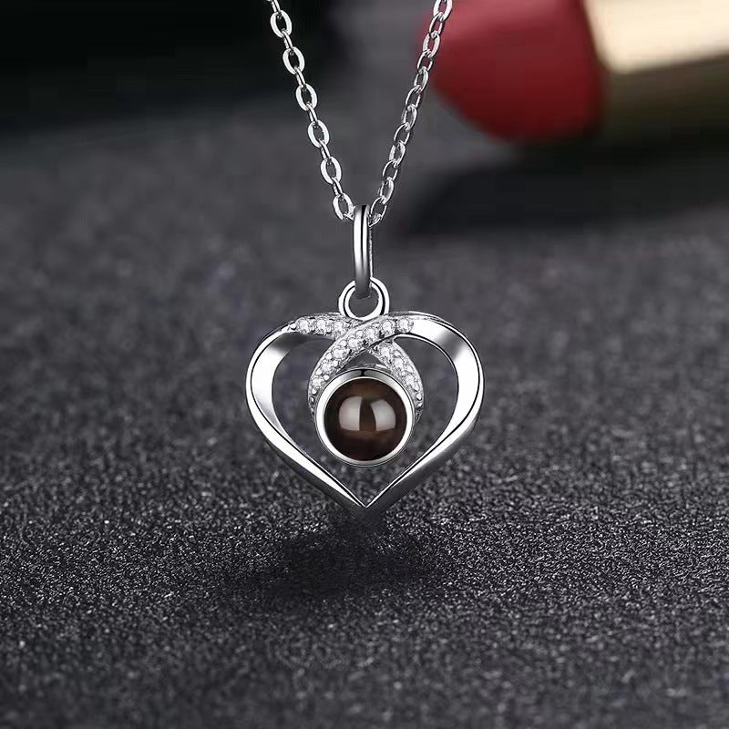 Eternal Heart Photo Projection Necklace