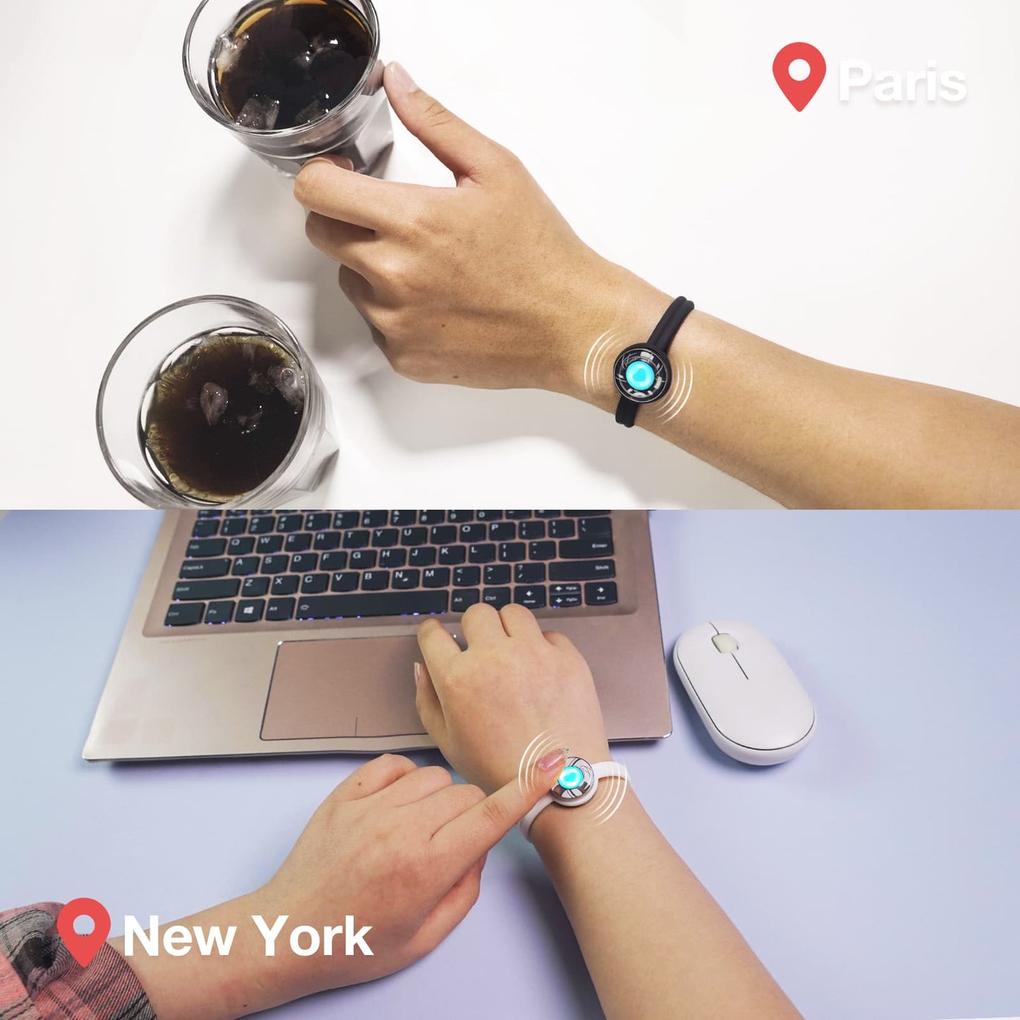 Candy Wave Touch Bracelets (Black+White) - Touch Bling