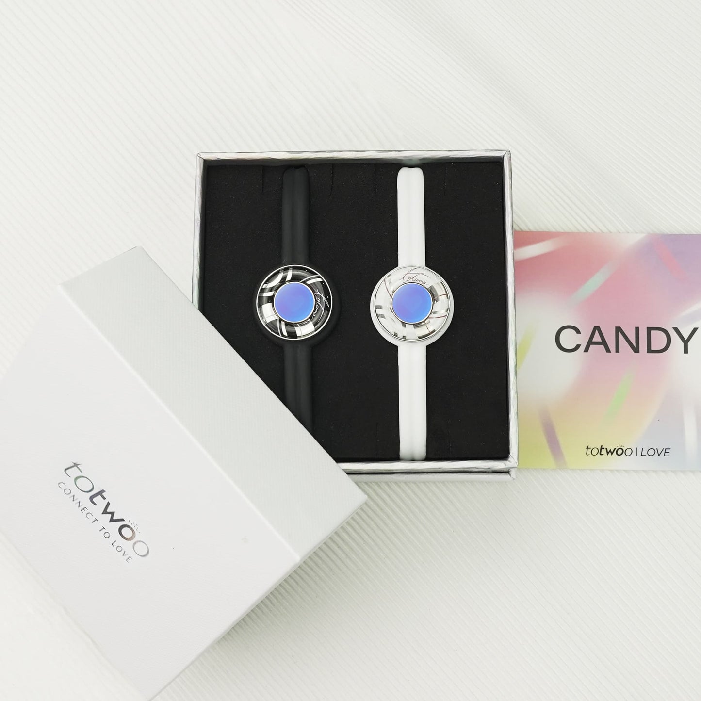 Candy Wave Touch Bracelets (Black+White) - Touch Bling