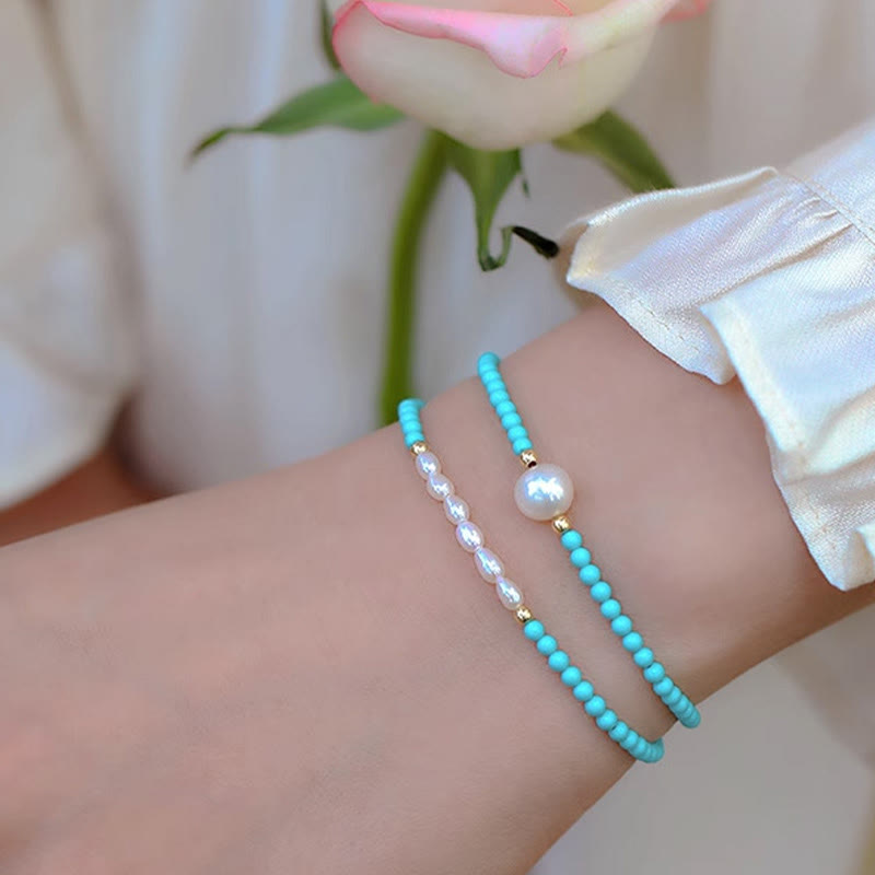 Pulsera protectora de cuentas pequeñas de ágata roja turquesa y perla de Buda