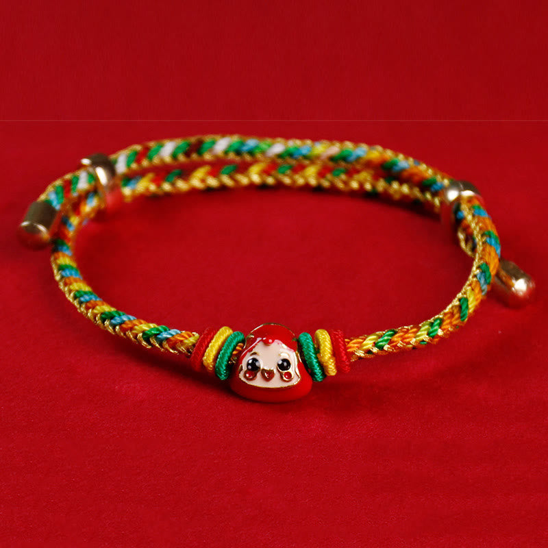 Buddha-Steine, buntes Seil, Zongzi-Muster, Fu-Charakter, Glück, handgefertigtes Armband