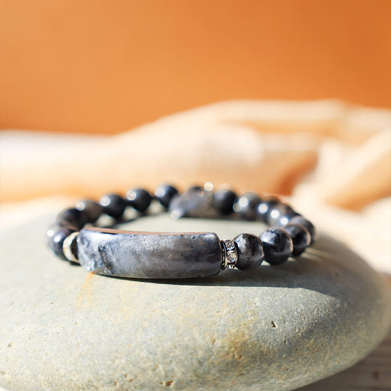 Buddha Stones Naturquarz Liebesherz Heilperlen Armband