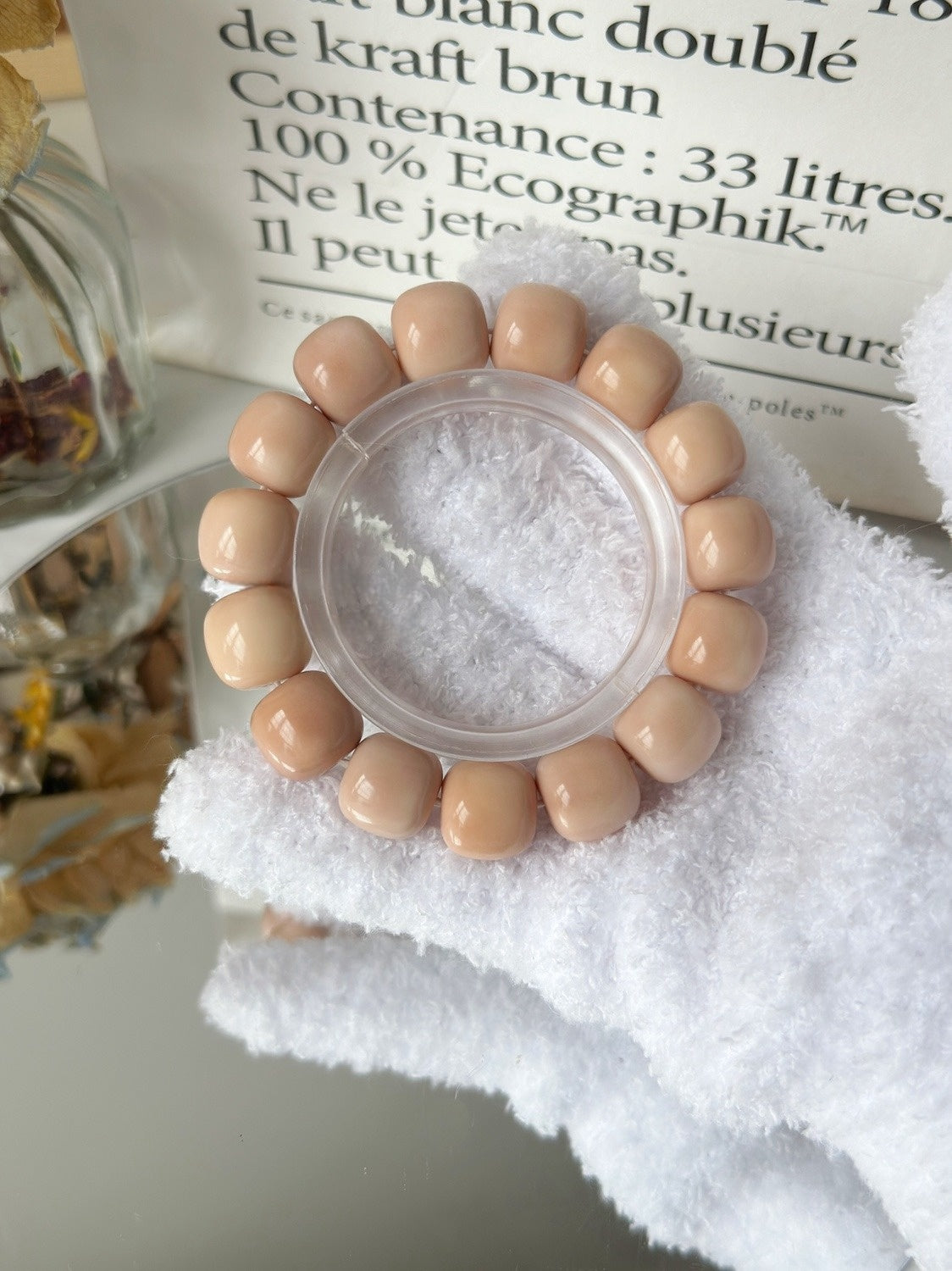 14mm Milk Strawberry Series Bodhi Bead Bracelet - Touch Bling