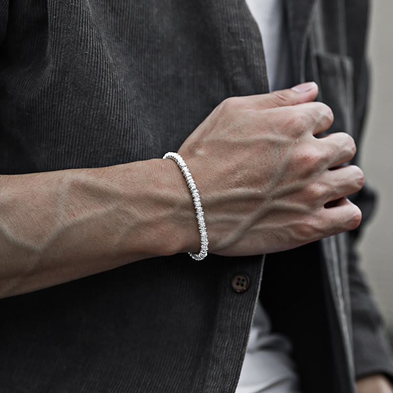 Buddha Stones Einfaches Kreismuster-Design Glückskettenarmband