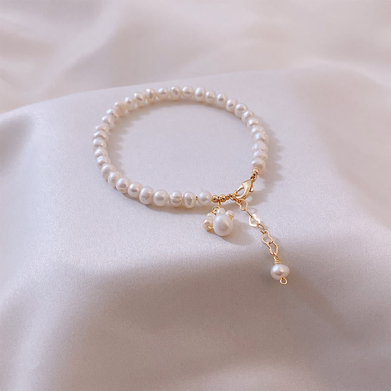 Pulsera de cadena curativa con pata de gato y perlas de Buda