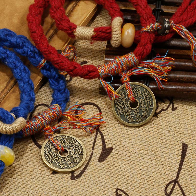 Pulsera hecha a mano con piedras de Buda, montaña, fantasmas, gastar dinero y alejar malos espíritus.