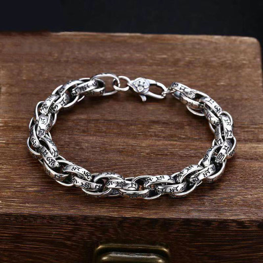 Buddha-Steine, tibetisches Om Mani Padme Hum geschnitztes Amulett, Kreativitätsarmband