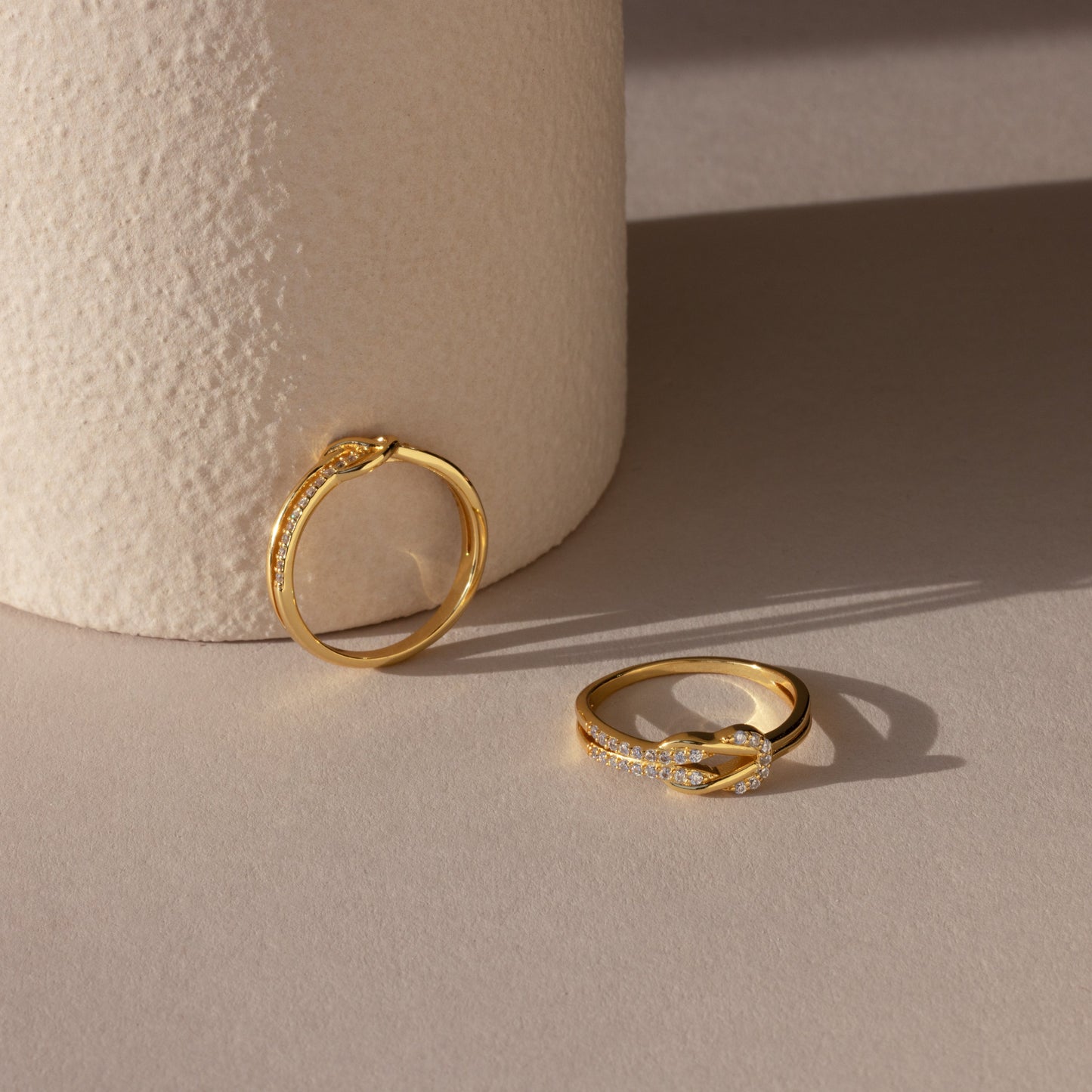 Pave Double Knot Ring