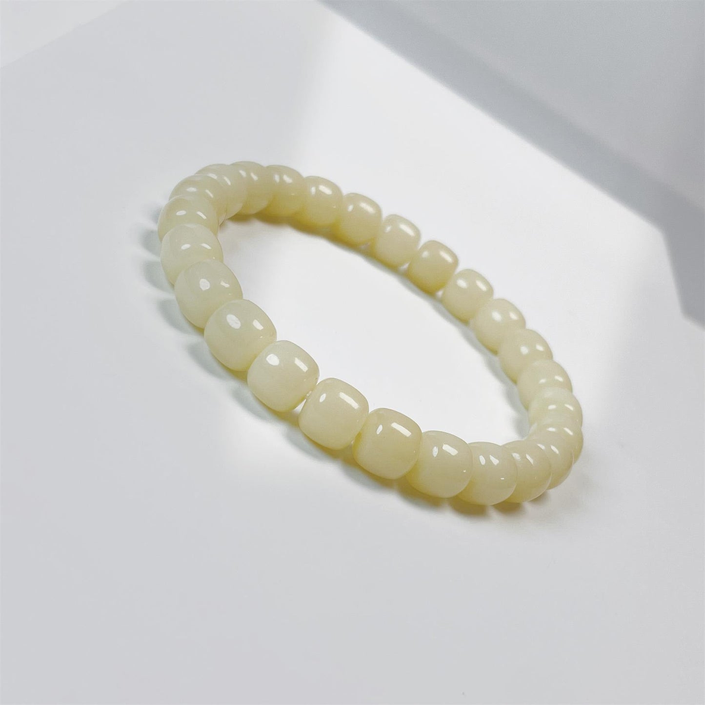 (White Jade Bodhi) Original White Jade Bodhi Bracelet 9*10mm