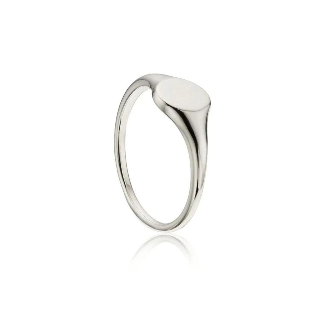 Anillo de sello personalizado pequeño de plata