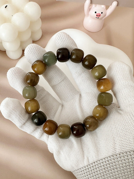 14mm Large Size Multi-Treasure Bodhi Bead Bracelet (Available in Multiple Colors) - Touch Bling