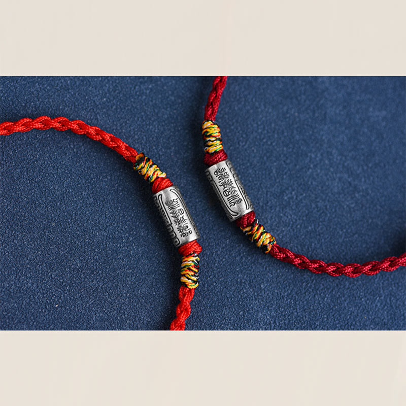 Buddha Stones Handgefertigtes Fußkettchen aus 925er Sterlingsilber mit dem Design „Alles geht gut“, Schutz und Stärke