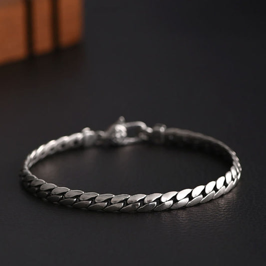 Pulsera y collar de cadena de cobre estilo punk con doble dorje y vajra de Buda