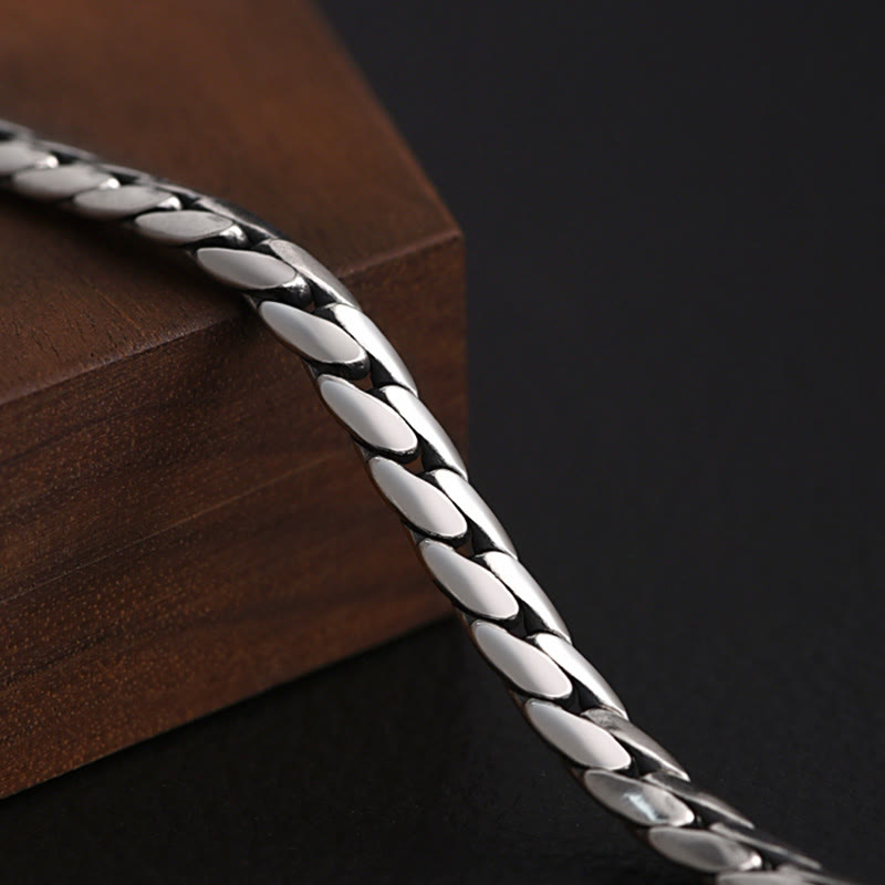 Buddha Steine Doppel Dorje Vajra Stärke Punk Kupfer Kette Armband Halskette