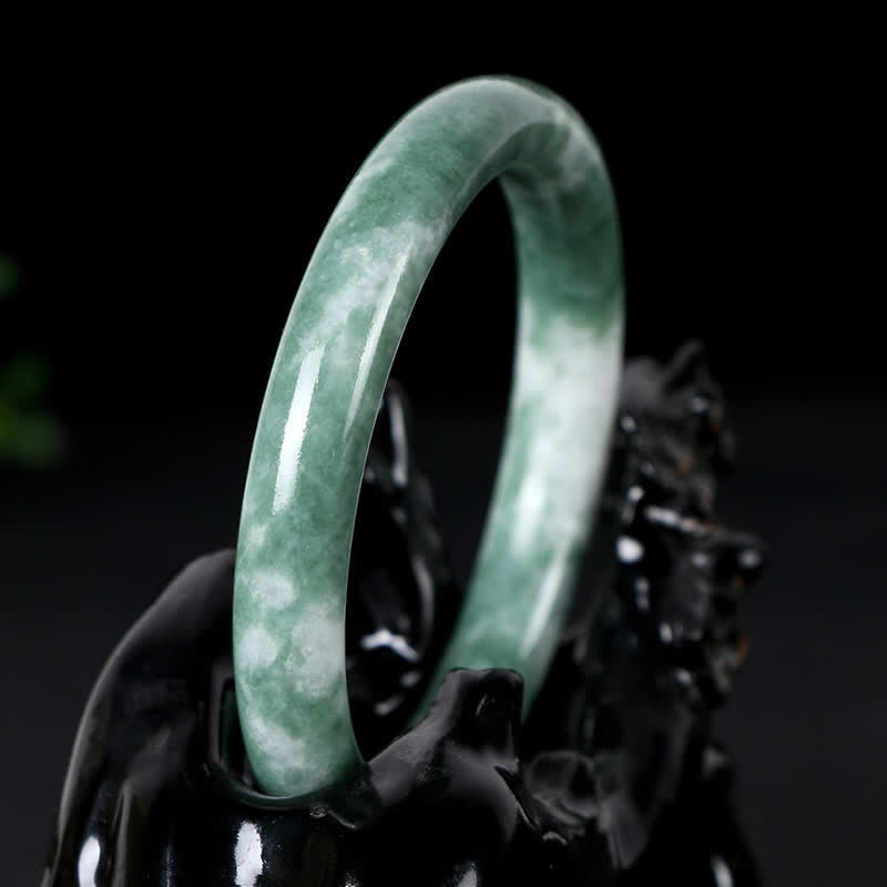 Pulsera de jade natural con piedras de Buda para la suerte y la abundancia