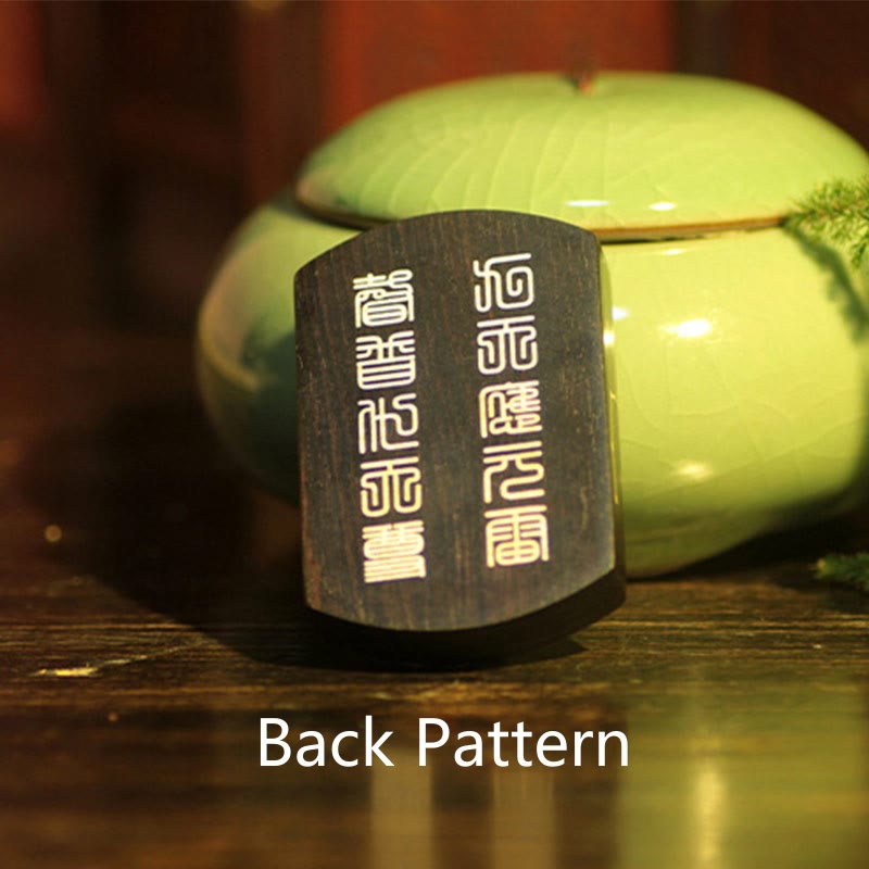Buddha Stones 999 Sterling Silber Ebenholz Rotes Sandelholz Yin Yang Bagua Balance Halskette Anhänger