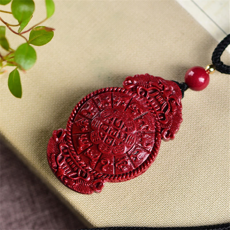 Buddha-Steine, lachender Buddha, Yin Yang, chinesisches Sternzeichen, Kürbis, natürlicher Zinnober, Segen, Halskettenanhänger