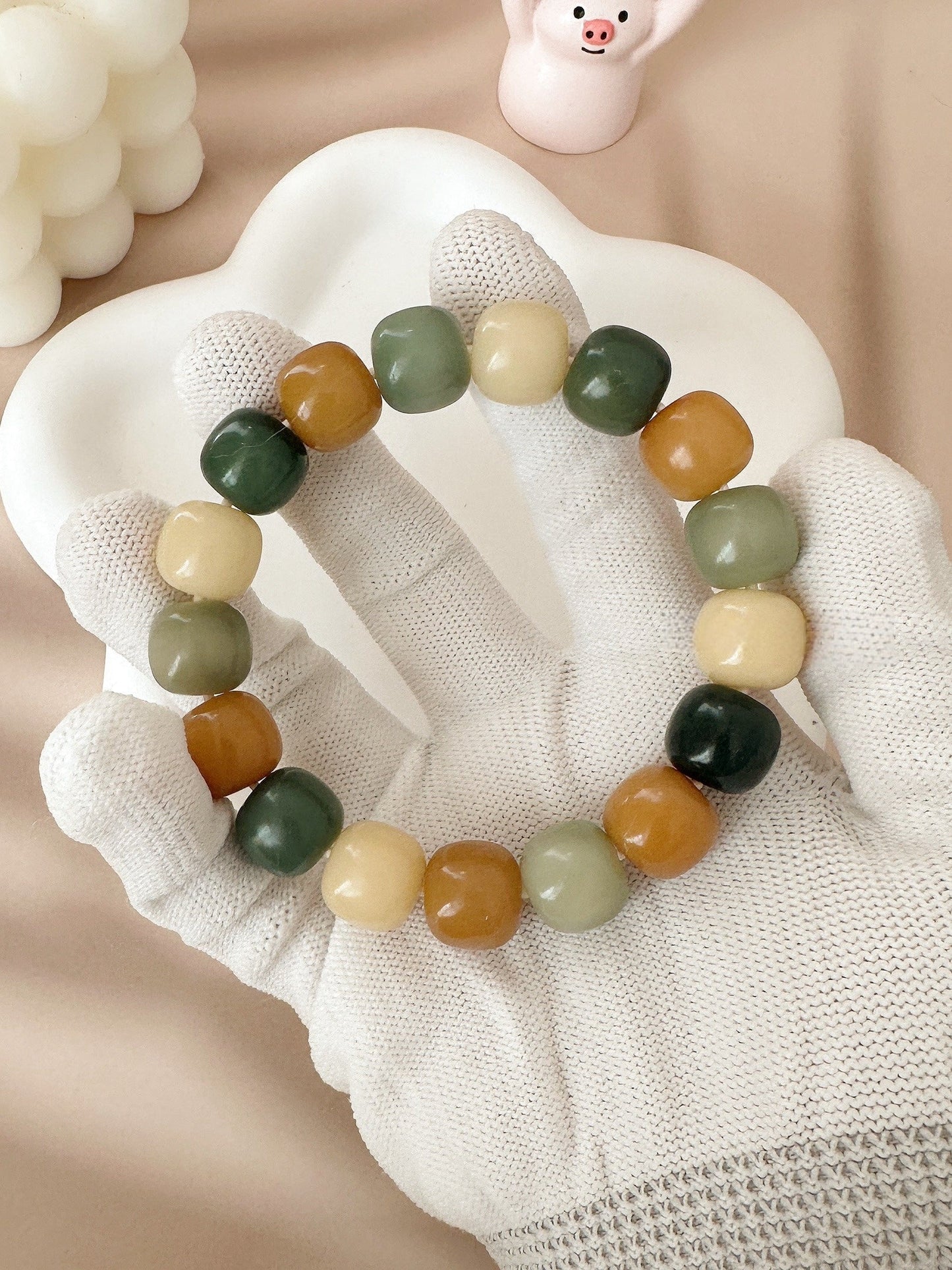 14mm Large Size Multi-Treasure Bodhi Bead Bracelet (Available in Multiple Colors) - Touch Bling