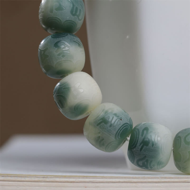Pulsera con piedras de Buda, semillas de Bodhi, Om Mani Padme Hum grabadas, para alejar los malos espíritus