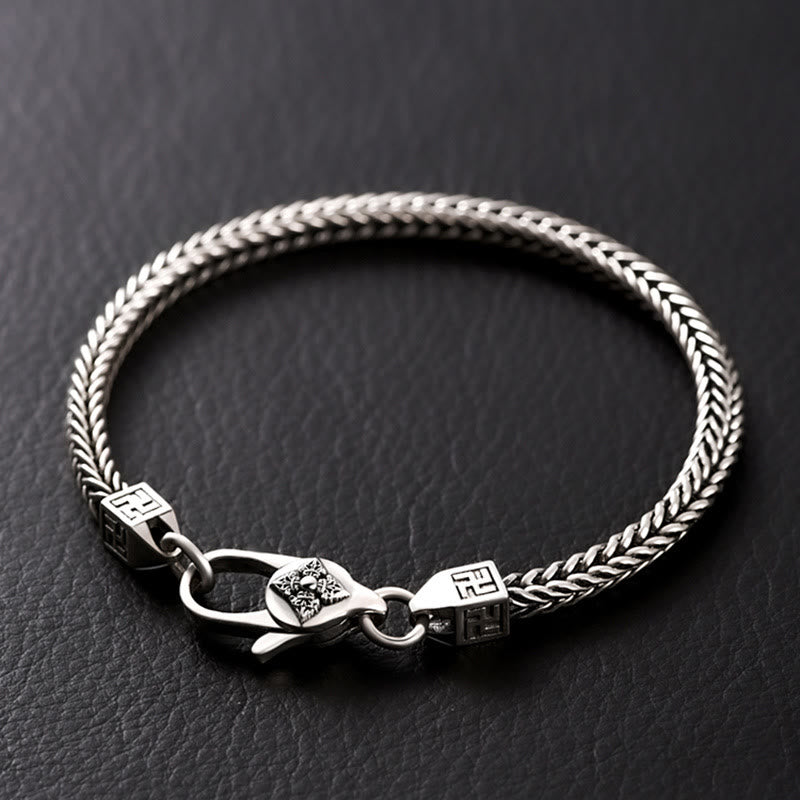Armband mit Buddha-Steinen, tibetischem Doppel-Dorje, Vajra, Hakenkreuz, spiritueller Kraftkette