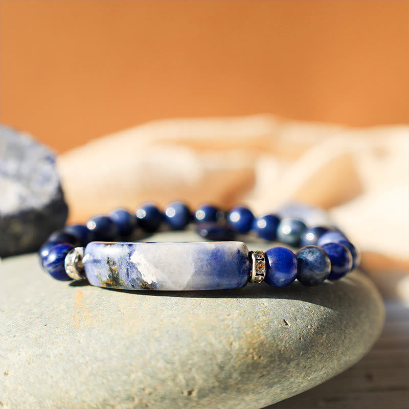 Buddha Stones Naturquarz Liebesherz Heilperlen Armband