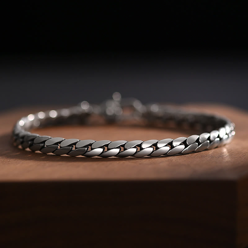 Buddha Steine Doppel Dorje Vajra Stärke Punk Kupfer Kette Armband Halskette