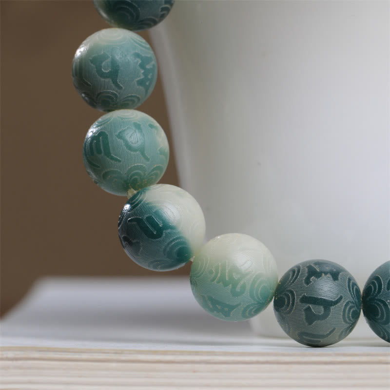 Pulsera con piedras de Buda, semillas de Bodhi, Om Mani Padme Hum grabadas, para alejar los malos espíritus
