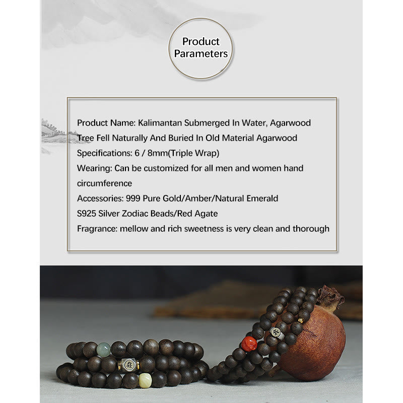 Buddha Stones 925 Sterling Silber Chinesisches Sternzeichen Natal Buddha Kalimantan Adlerholz Jade Bernstein 999 Gold Roter Achat Balance Armband