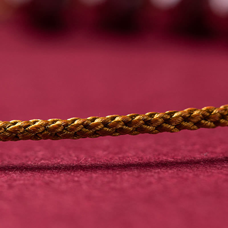 Buddha-Steine, natürliche Zinnoberperlen, Segen, handgefertigtes Armband
