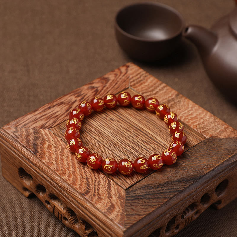 Pulsera de meditación Om Mani Padme Hum con piedras de Buda, cristal blanco del Tíbet, ónix negro