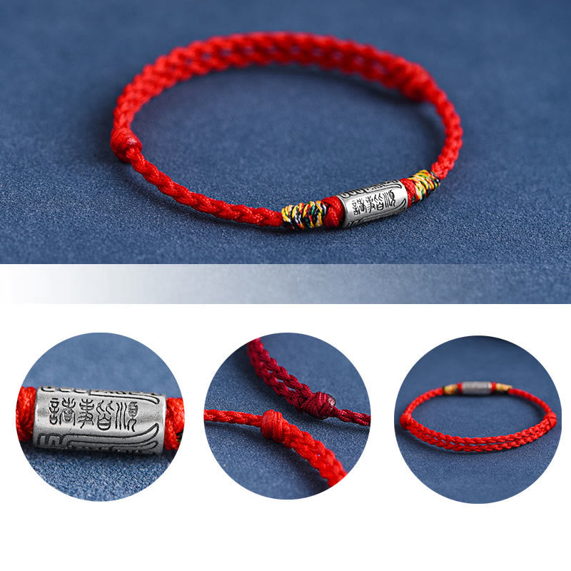 Buddha Stones Handgefertigtes Fußkettchen aus 925er Sterlingsilber mit dem Design „Alles geht gut“, Schutz und Stärke