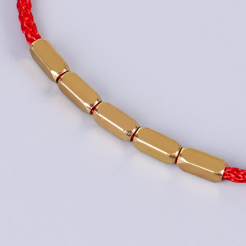 Pulsera trenzada de protección con cuentas de cobre hechas a mano con piedras de Buda