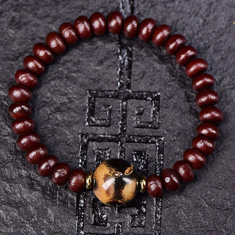 Pulsera de armonía con cuentas de semillas Bodhi moradas tibetanas naturales de Buda