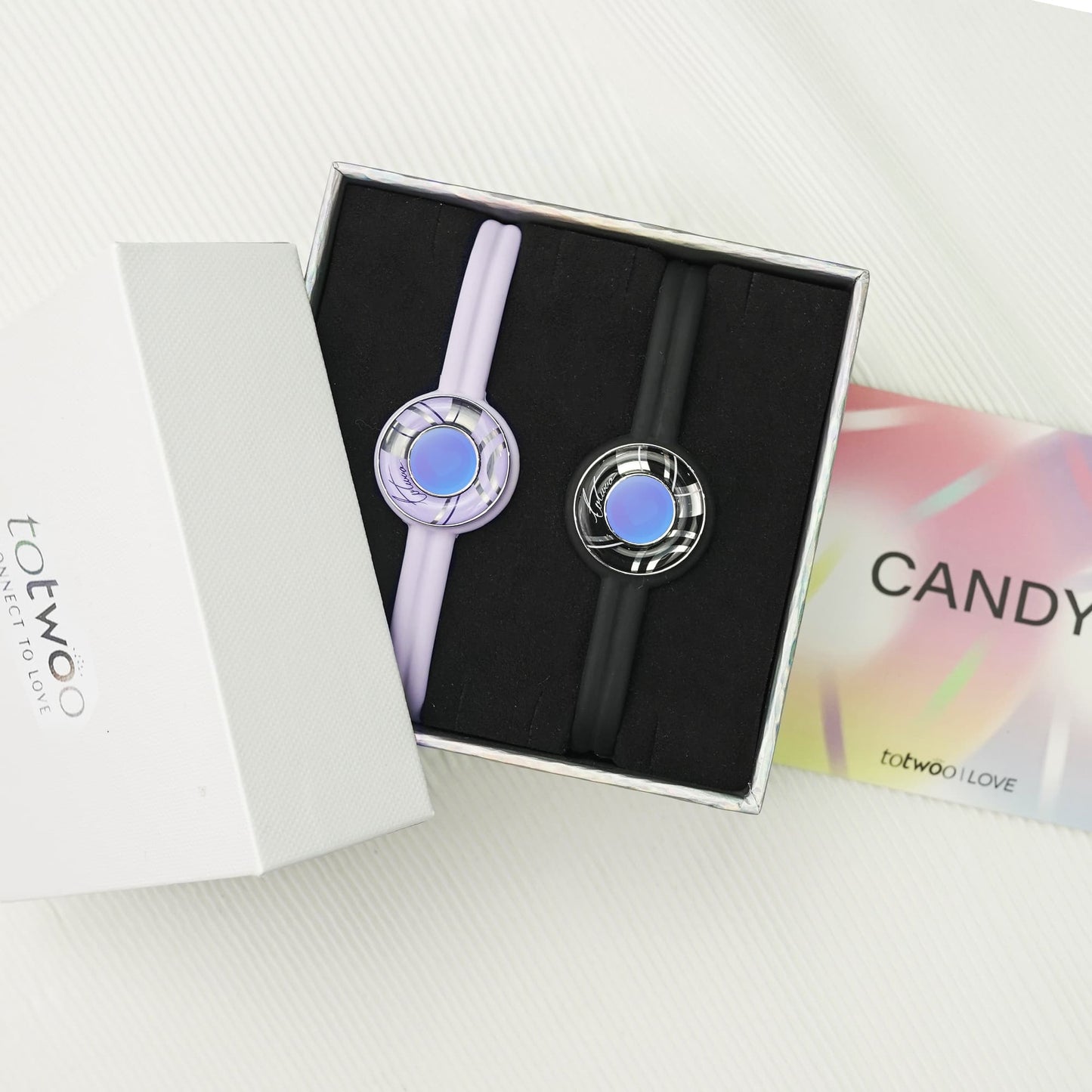 Candy Wave Touch Bracelets (Black+Purple) - Touch Bling